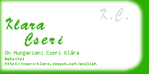 klara cseri business card